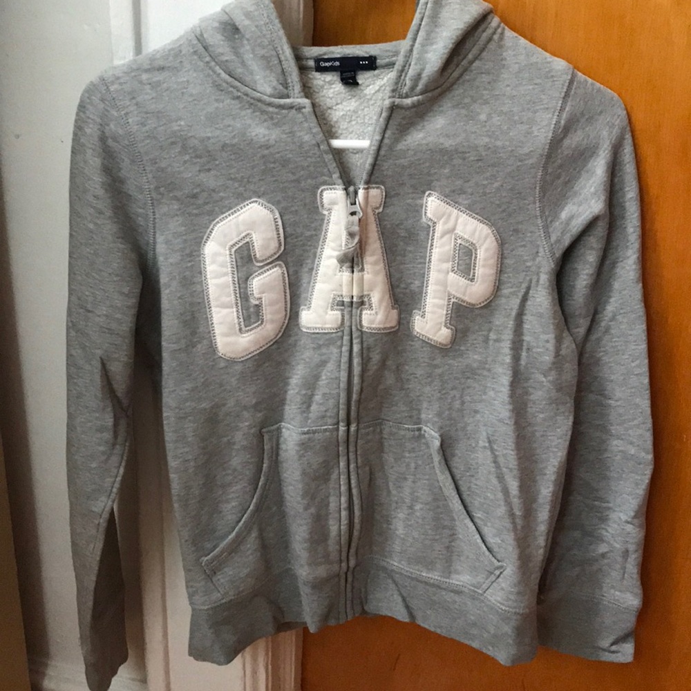 Girl’s Gap Logo White and Gray Fleece Hoodie XXL
